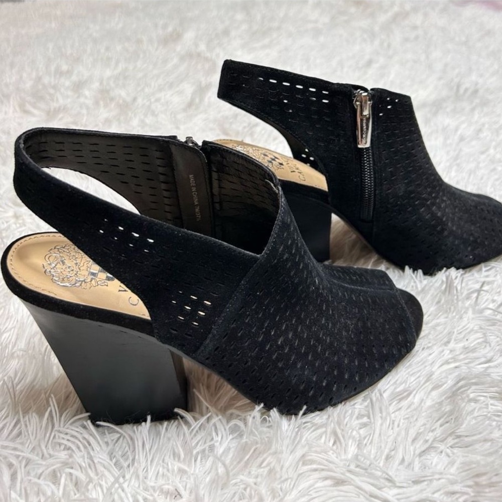 Vince Camuto Black Open Toe Shoes Size 7